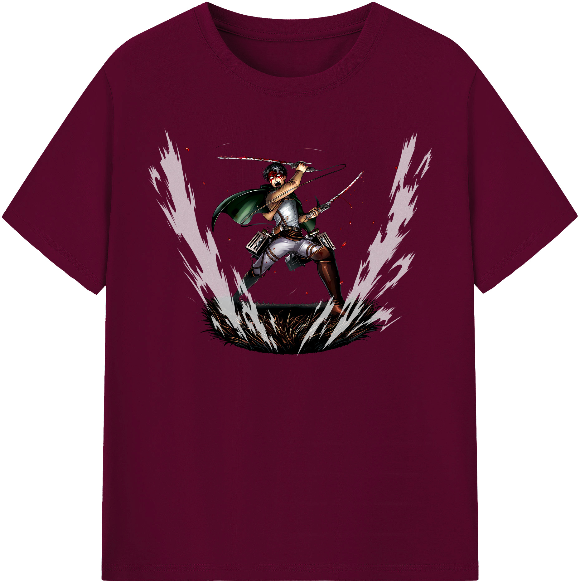 （画像用） 進撃の巨人 リヴァイ·アッカーマン Attack on Titan Levi Ackerman レディースカジュアルプリントTシャツ（綿100％）